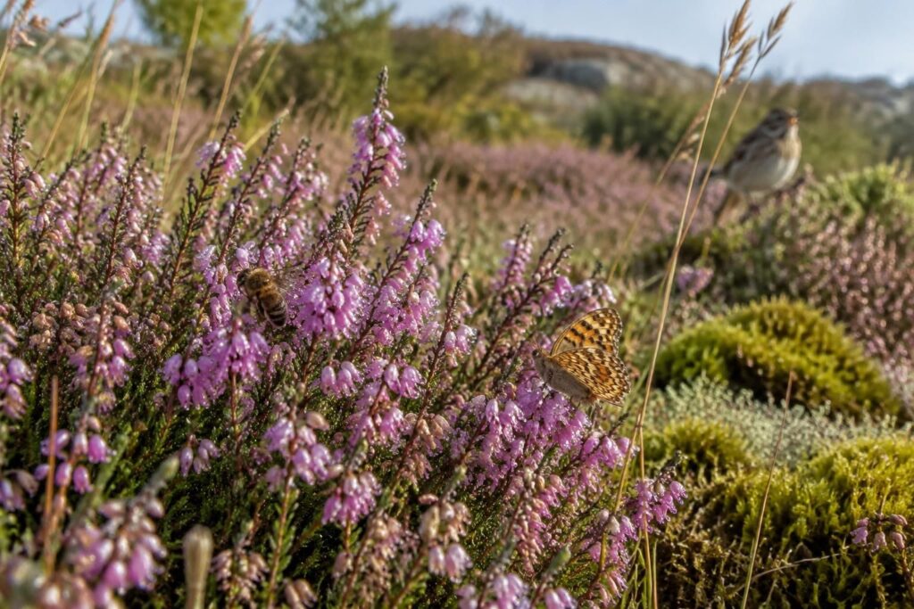 découvrez comment la bruyère, plante sauvage mellifère, nourrit les pollinisateurs et contribue à préserver la biodiversité locale.